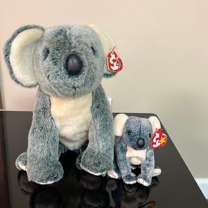 Eucalyptus koala bear beanie baby beanie buddy 2 one large one smaller 1999